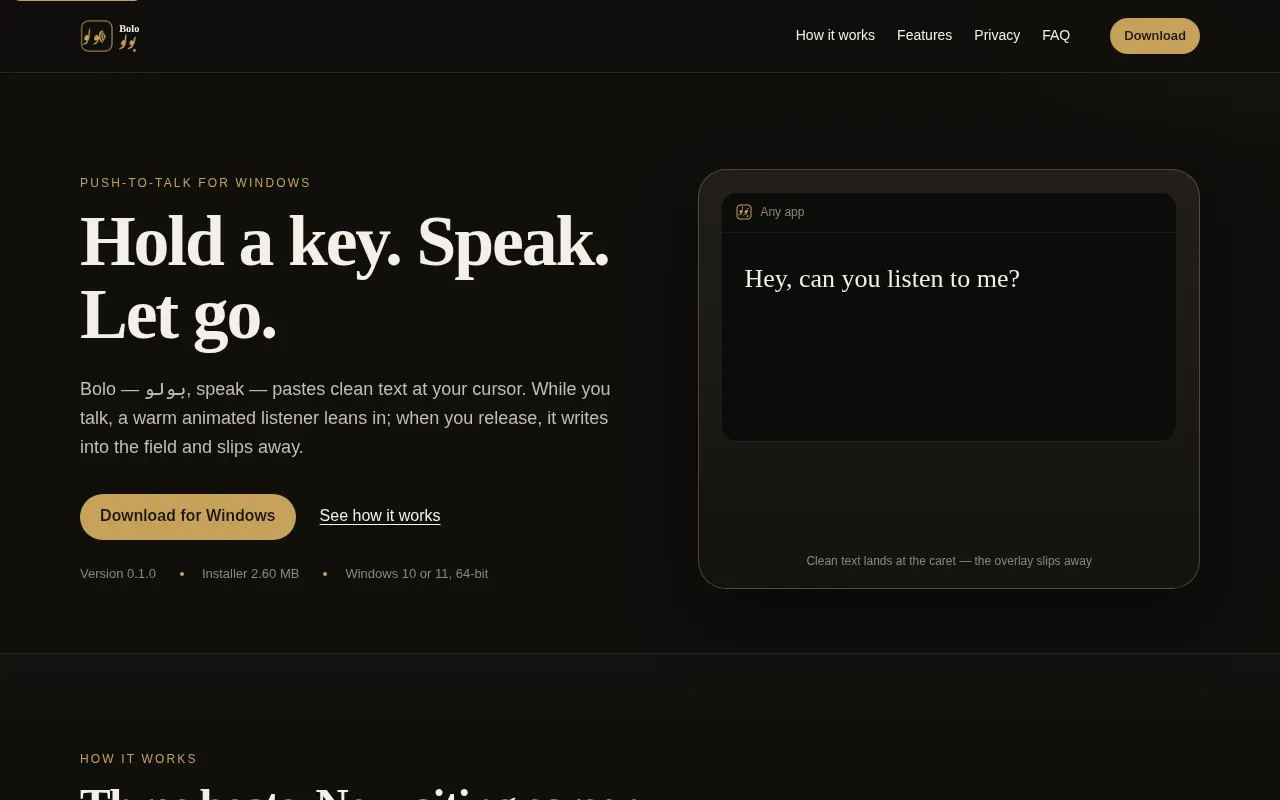 Bolo app screenshot